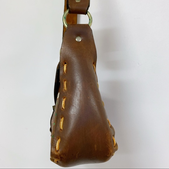 Boho Leather bag, Vintage Western Leather bag - Picture 3 of 16